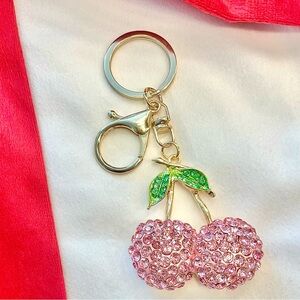 “Always on Trend”, pink & green, bag charm, keychain or dog leash accessory!